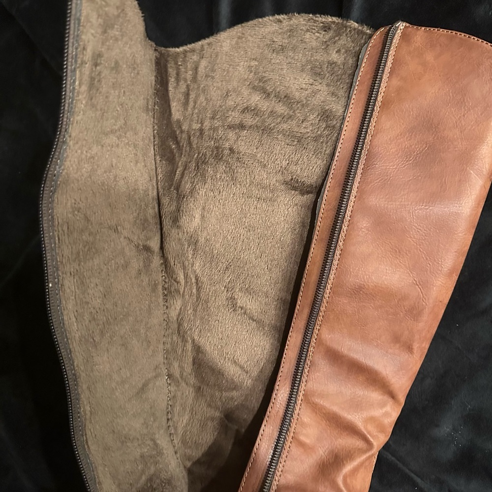 Spring Step Vegan Leather Riding Boots Lined Tall Size 9 / 40 - Picture 3 of 12